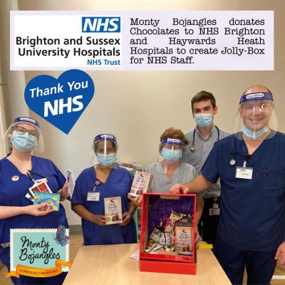 Monty Bojangles donates Chocolates to the NHS