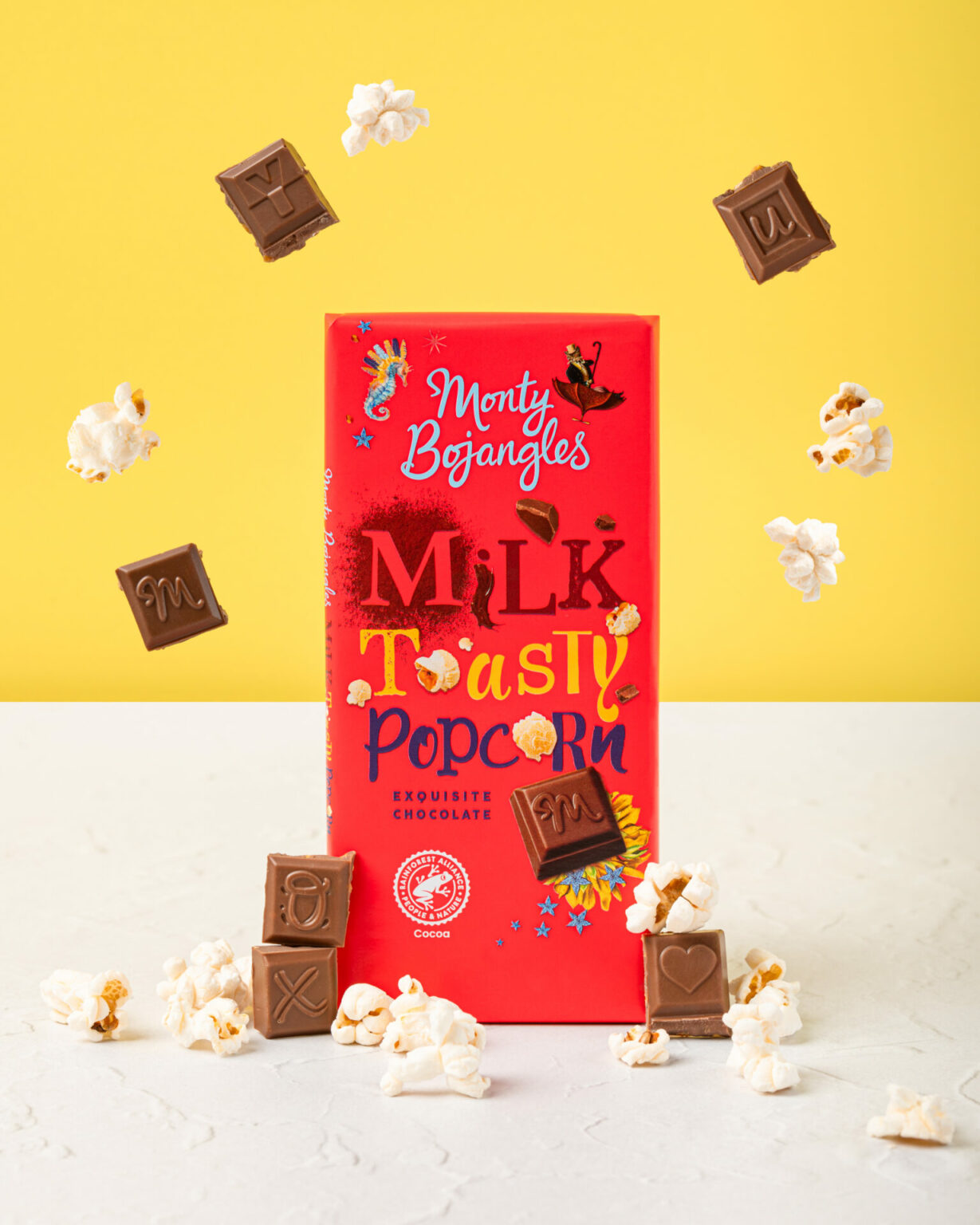 Milk Toasty Popcorn - Our New Chocolate Bar - Monty Bojangles